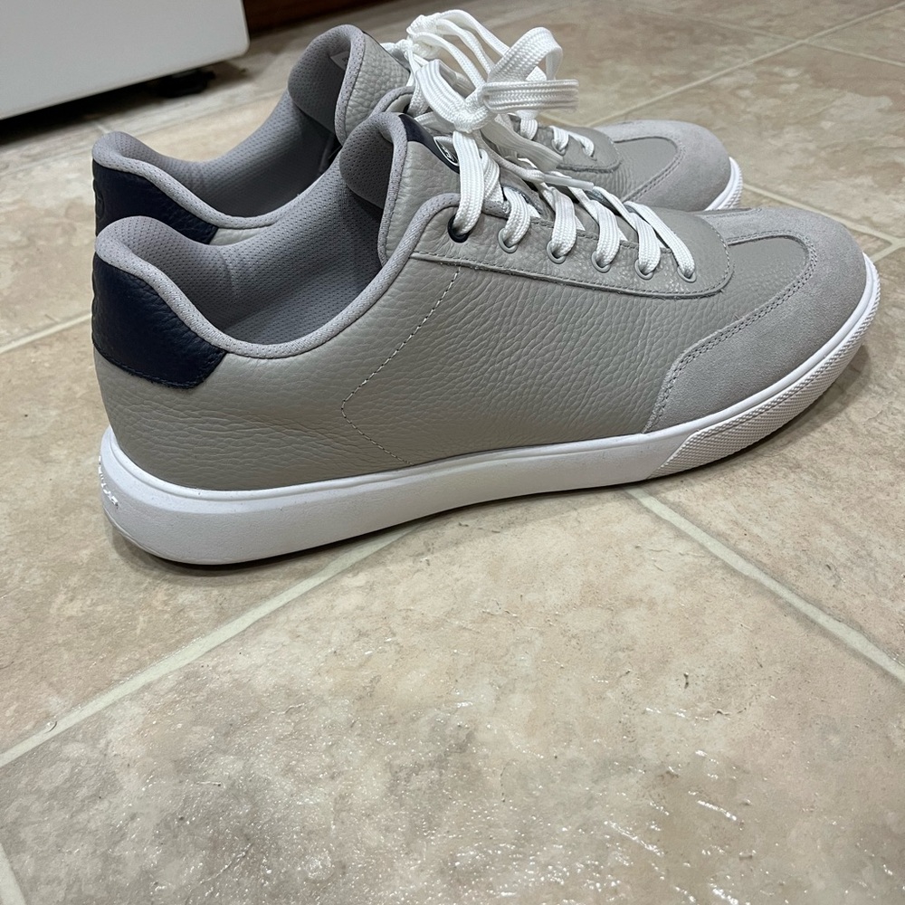 Peter Millar Gray and Navy Sneakers